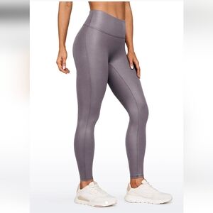 NWT Butterluxe Matte Faux Leather No Front Seam Leggings 28''